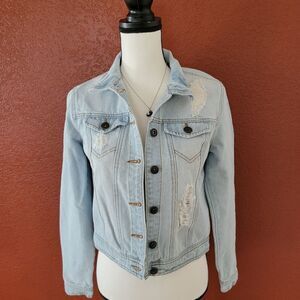 Highway Jeans Light Blue Distressed Jean Jacket